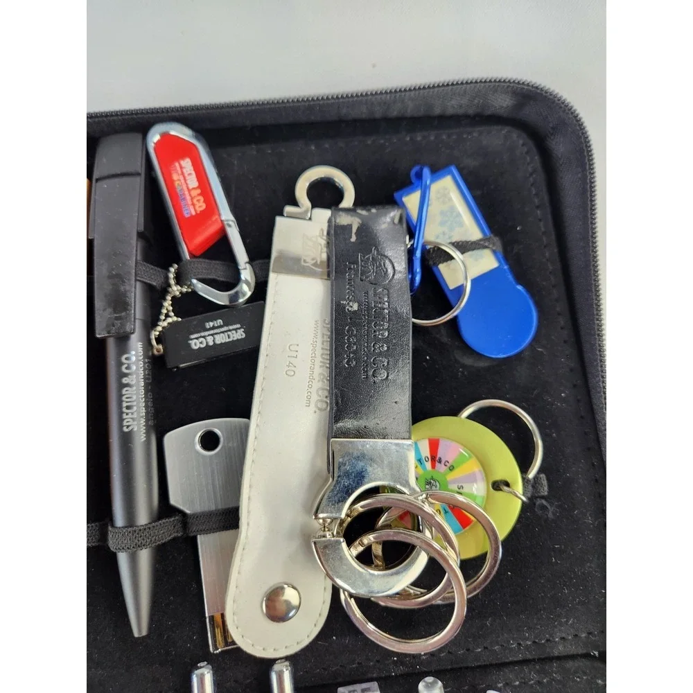 Salesmen sample zipper case Pens Spector & Co. Collection Marker USB Keychains‎